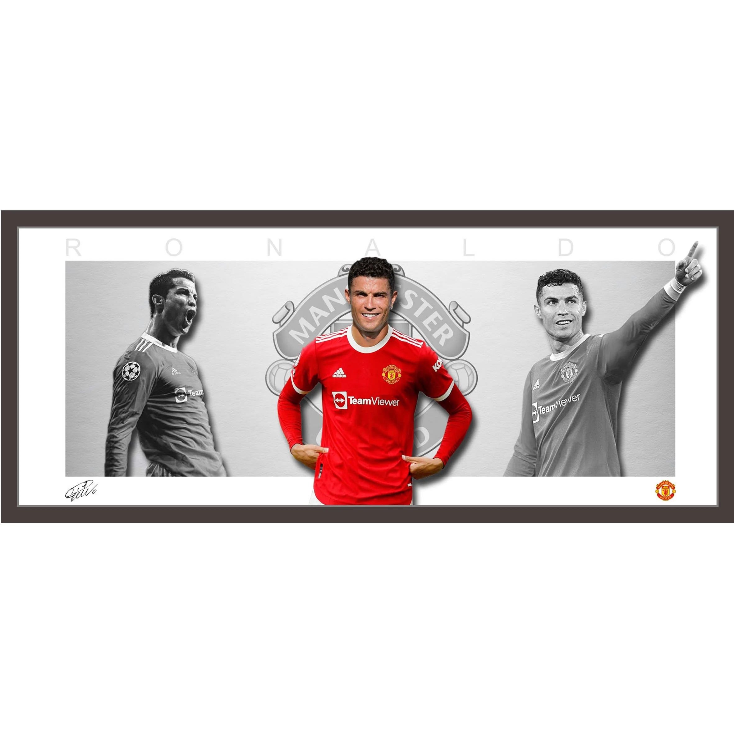 Cristiano Ronaldo Manchester United Framed Lithograph Memorabilia