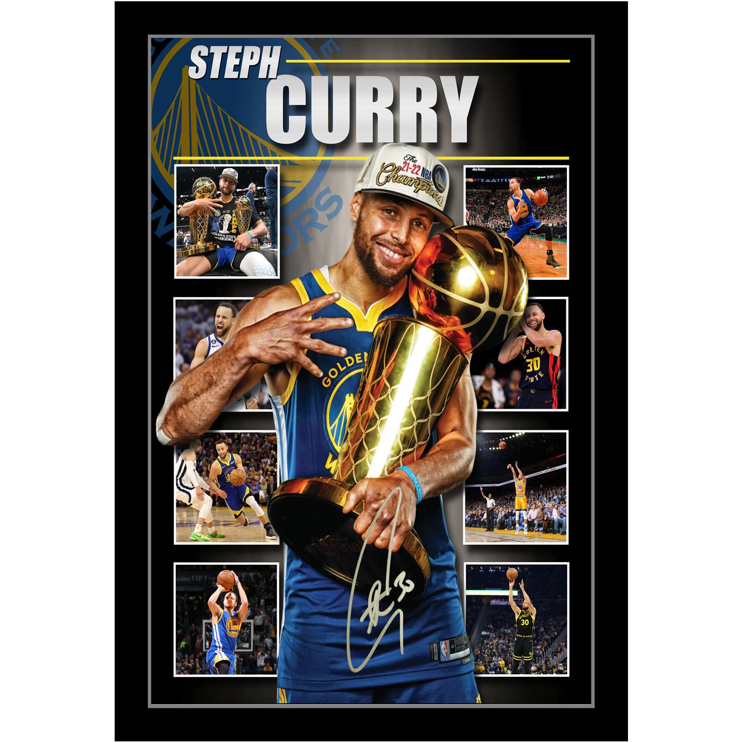 Steph Curry Golden State Warriors Framed Lithograph Memorabilia