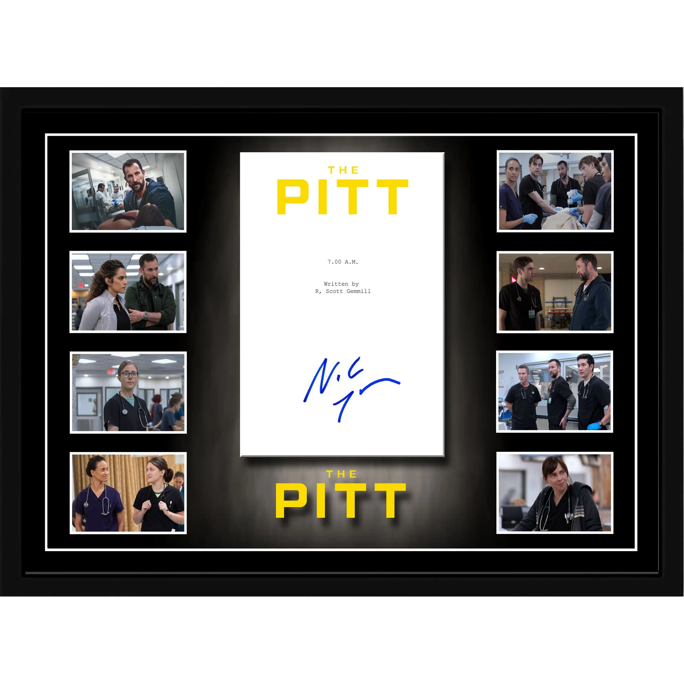 The PITT Noah Wyle Framed Script Memorabilia