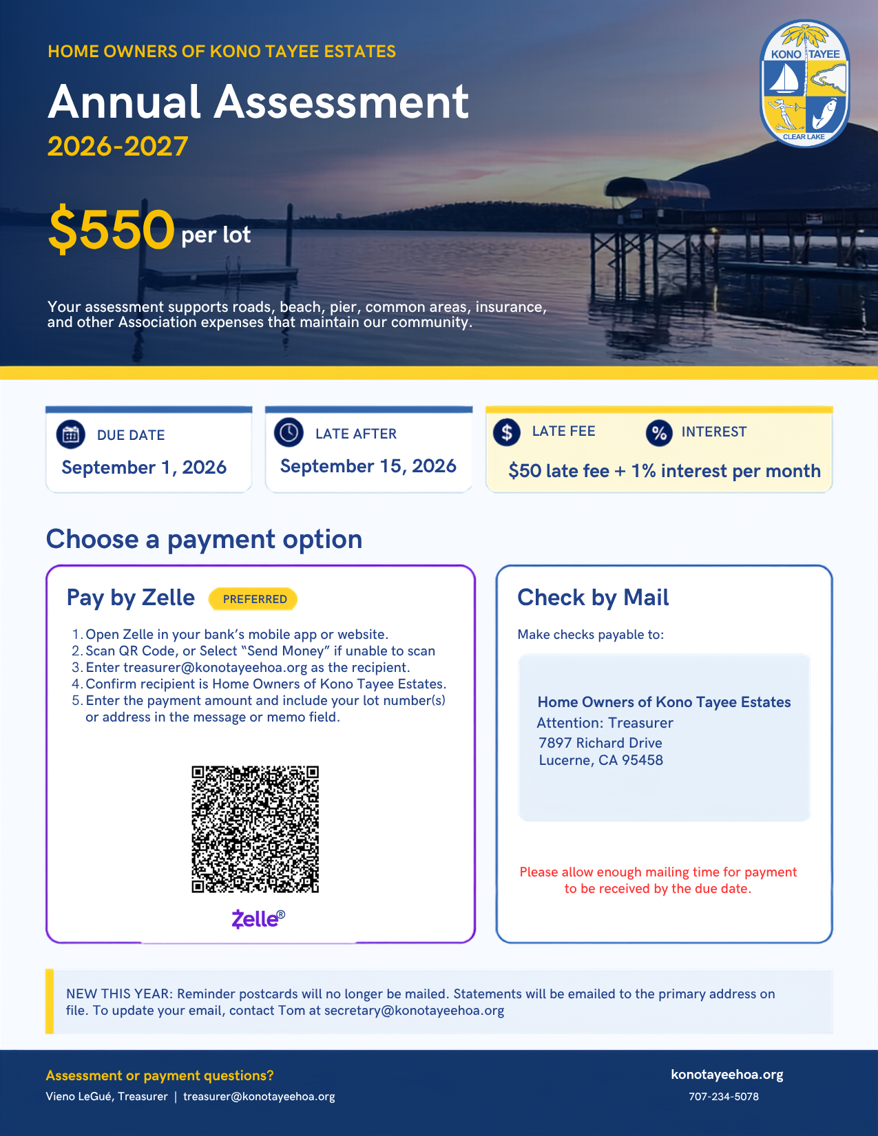 2026/2027 Assessment Notice and Payment Instructions