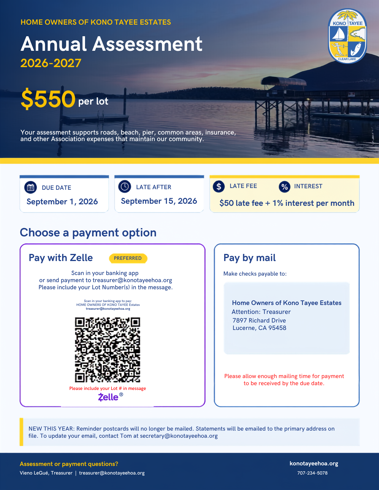 2026/2027 Assessment Notice and Payment Instructions
