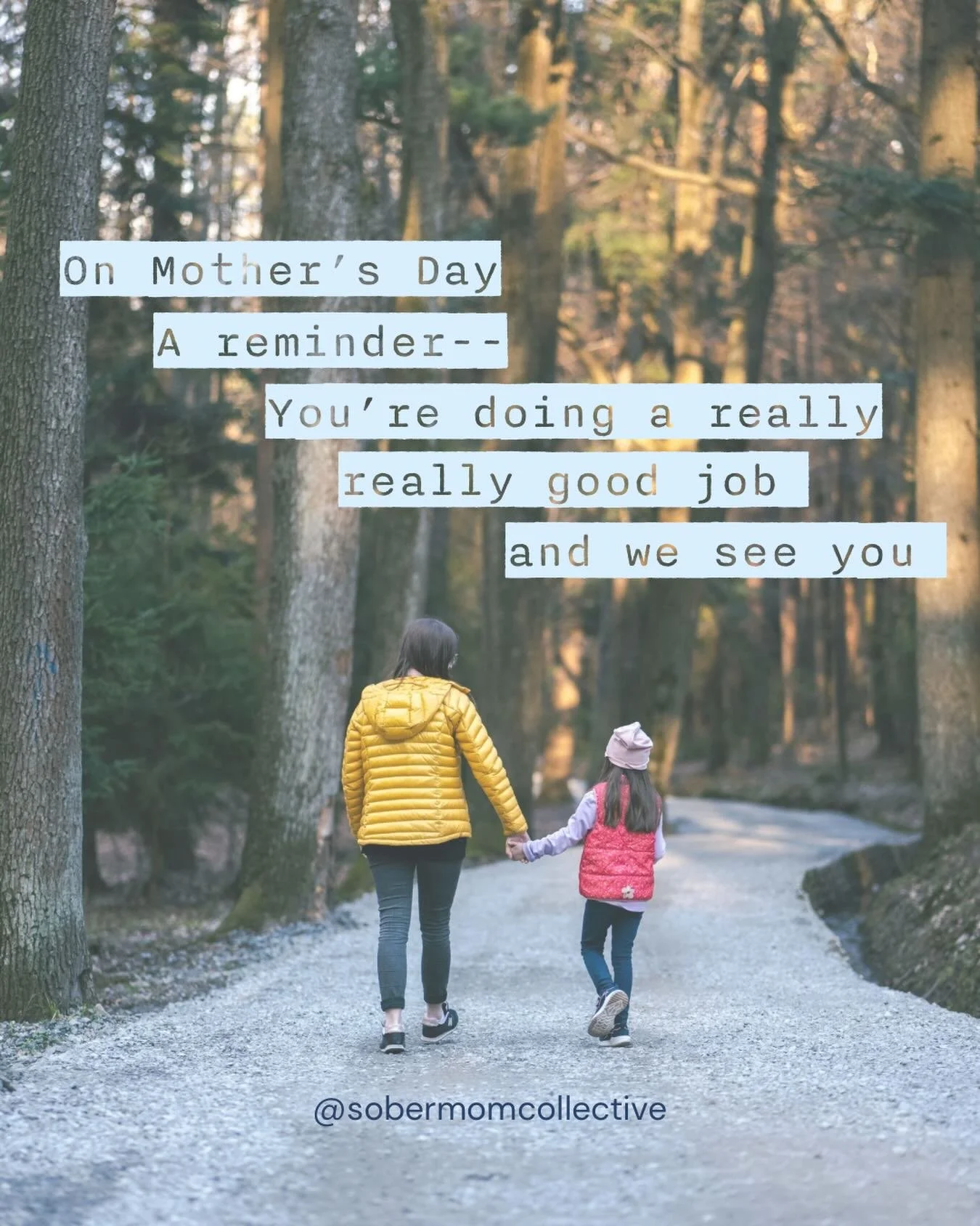 We see you mama, and you&rsquo;re doing a really good job 💖 Happy Mother&rsquo;s Day 💐 #sobermom #sobermomcollective #sobermoms #recoverycommunity