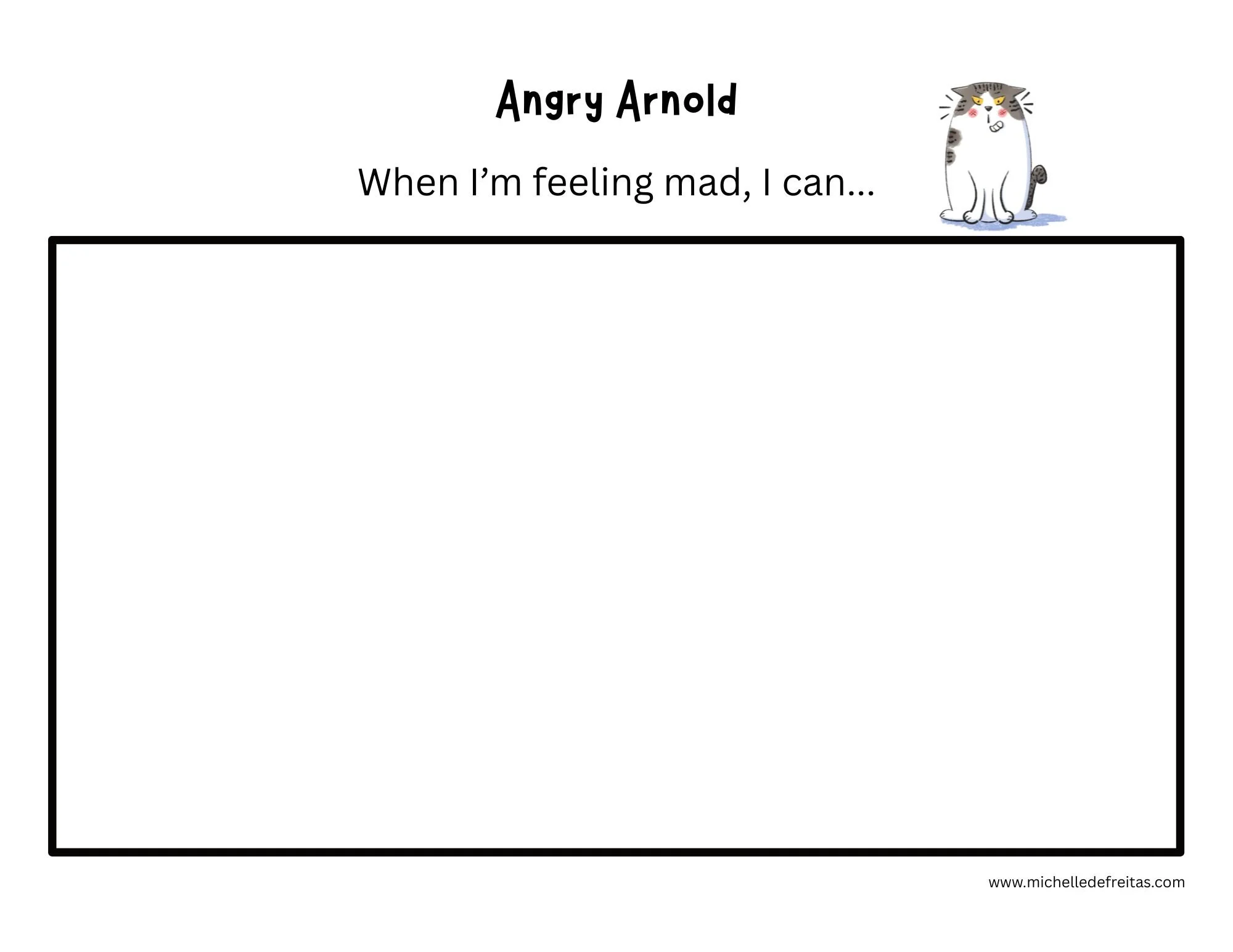 Angry Arnold Social Emotional Learning Activity
