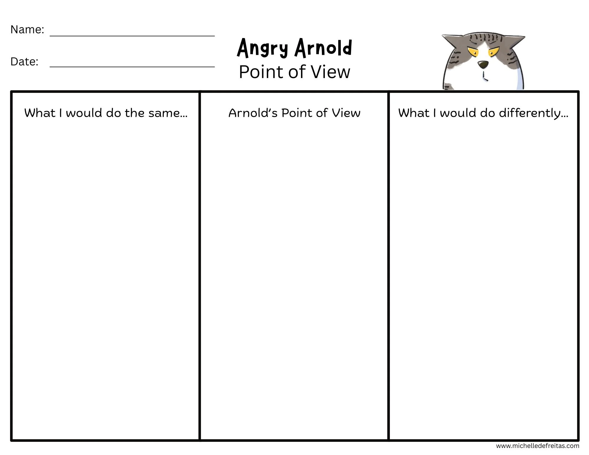 Angry Arnold Point of View Activity