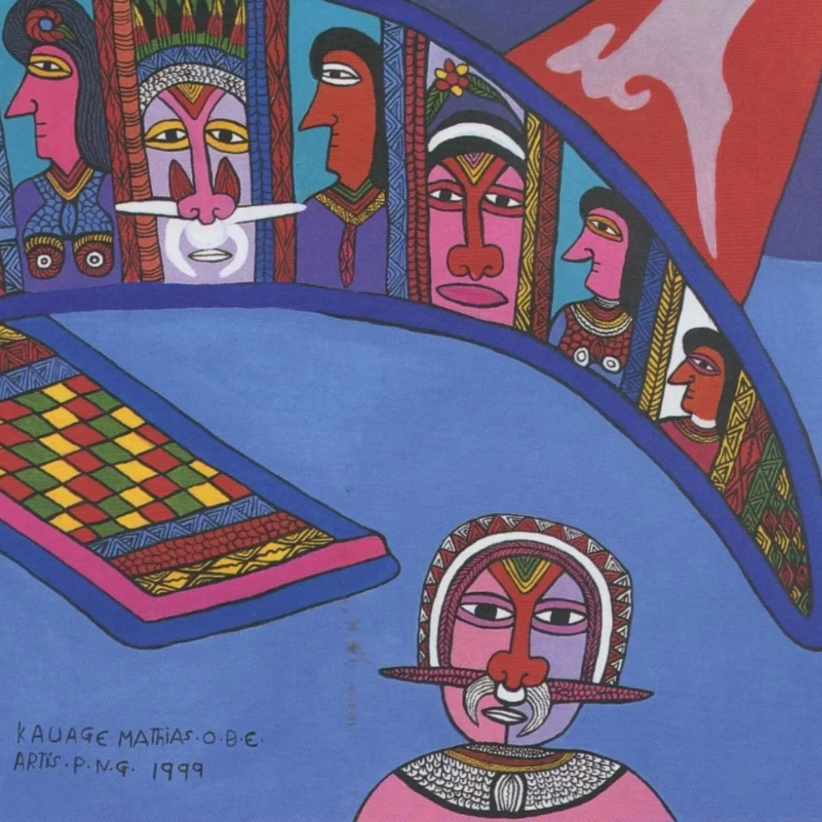 Mathias Kauage and His Family - Contemporary Painting in Papua New Guinea @ de Young