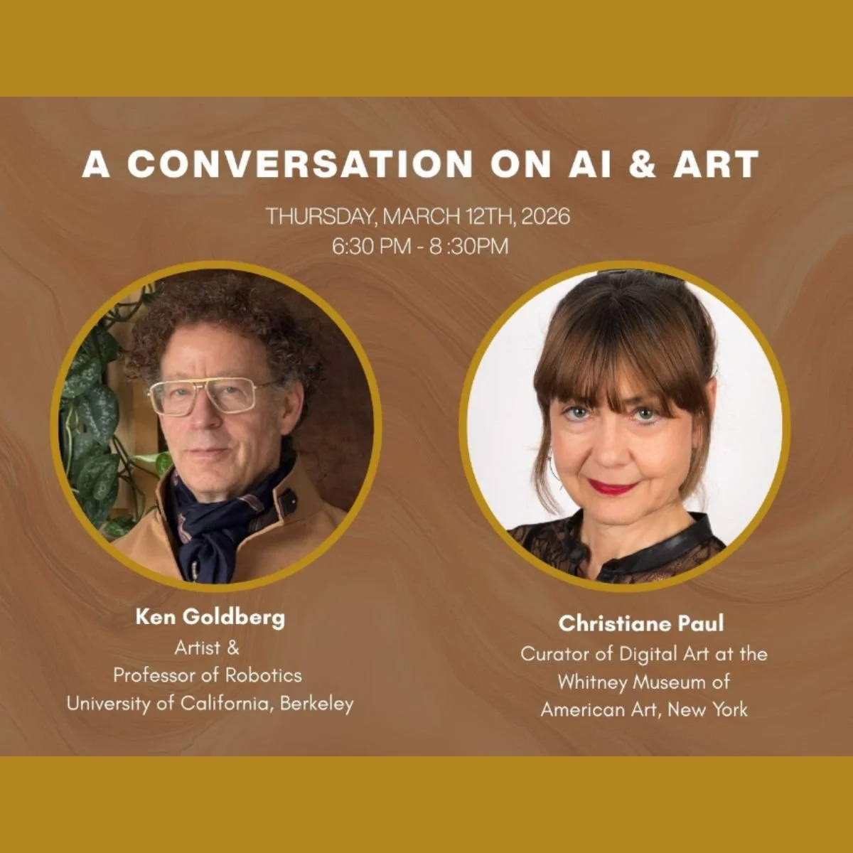Art, Artifice & AI:  A Conversation with Whitney Museum Curator Christiane Paul & Ken Goldberg @ di Rosa SF