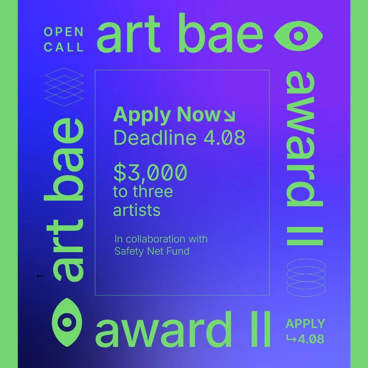 Art Bae Award: Round Two - Applications Open