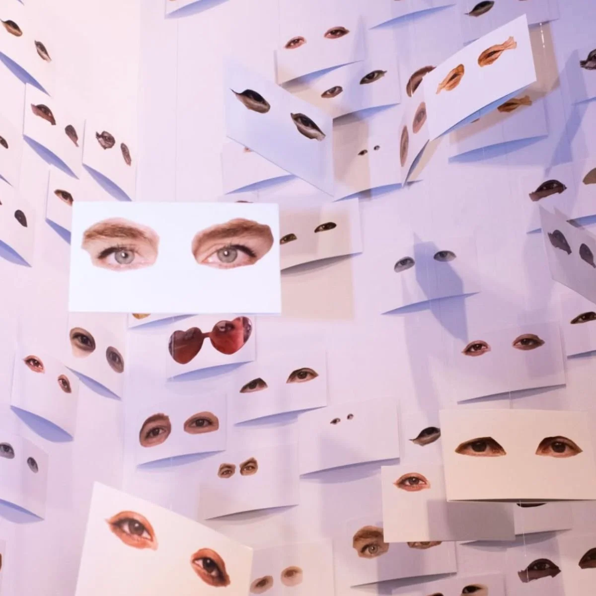 Selby Sohn: Eye Contact Flashcards — Installation @ 500 Capp Street