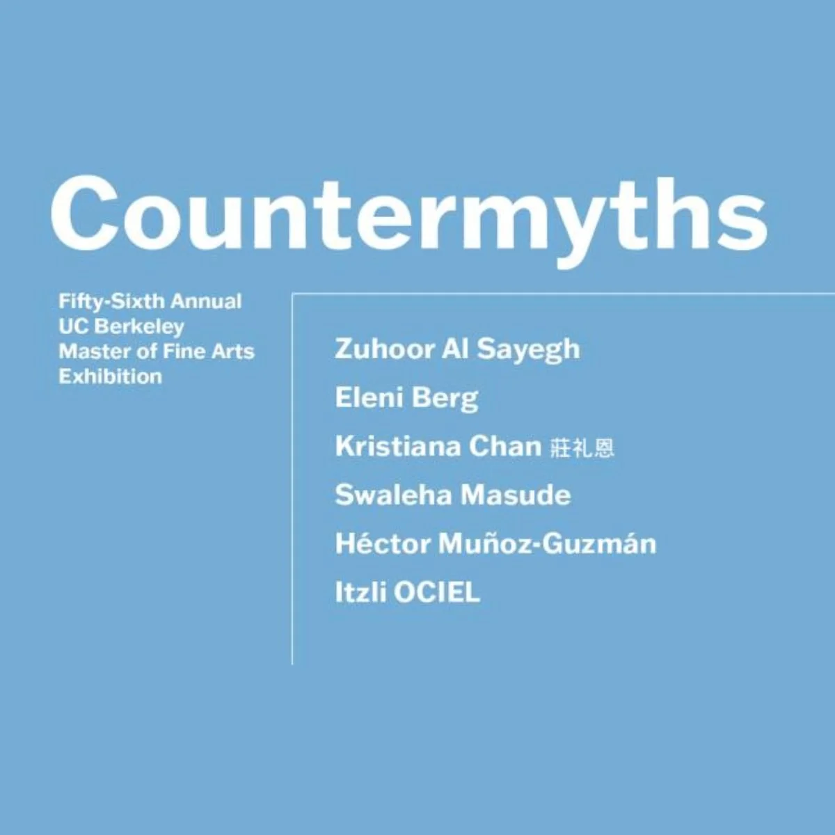 Fifty-Sixth Annual UC Berkeley MFA Exhibition — Artists’ Talk @ BAMPFA 