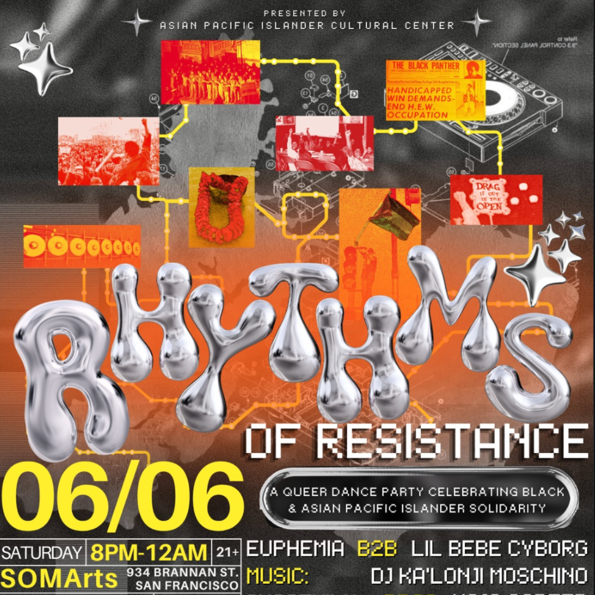 RHYTHMS OF RESISTANCE: Queer Dance Party Celebrating Black & API Solidarity @ SOMArts