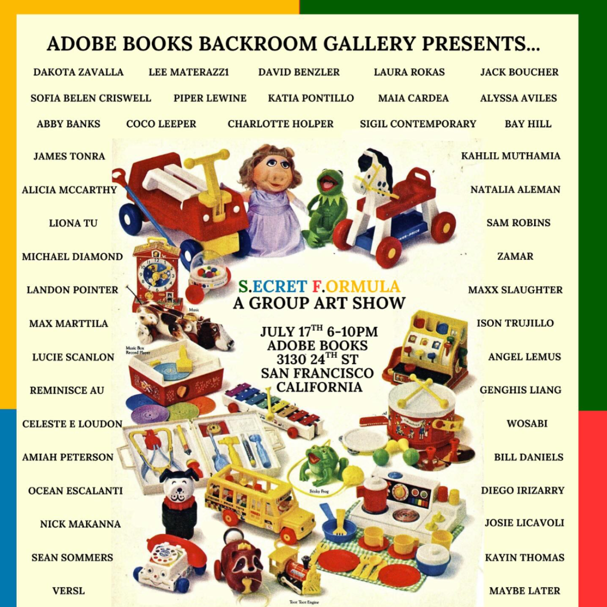S.ecret F.ormula: A Group Art Show — Opening Reception @ Adobe Books