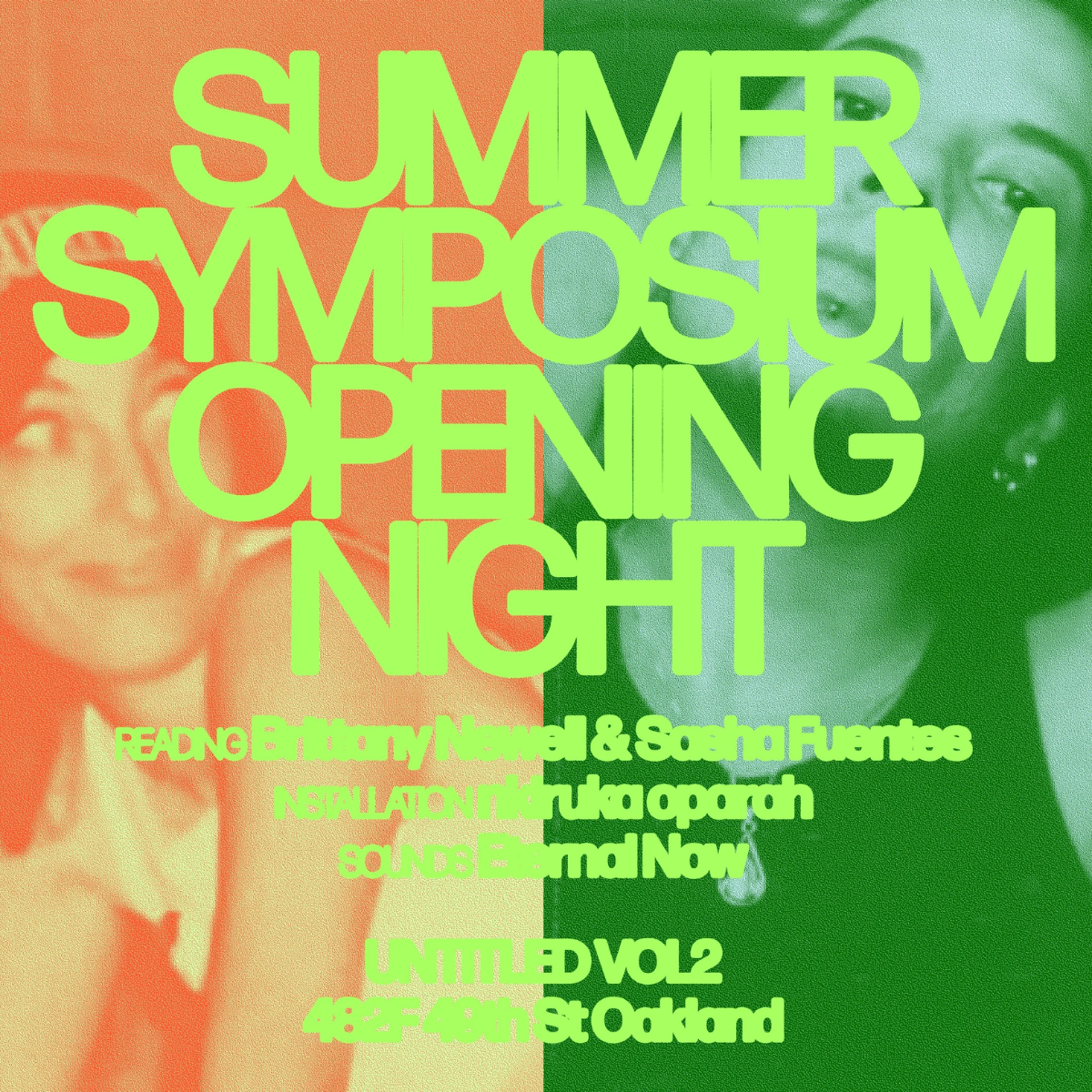 Bathers Library Presents: Summer Symposium — Opening Night @ UNTITLED Vol.2