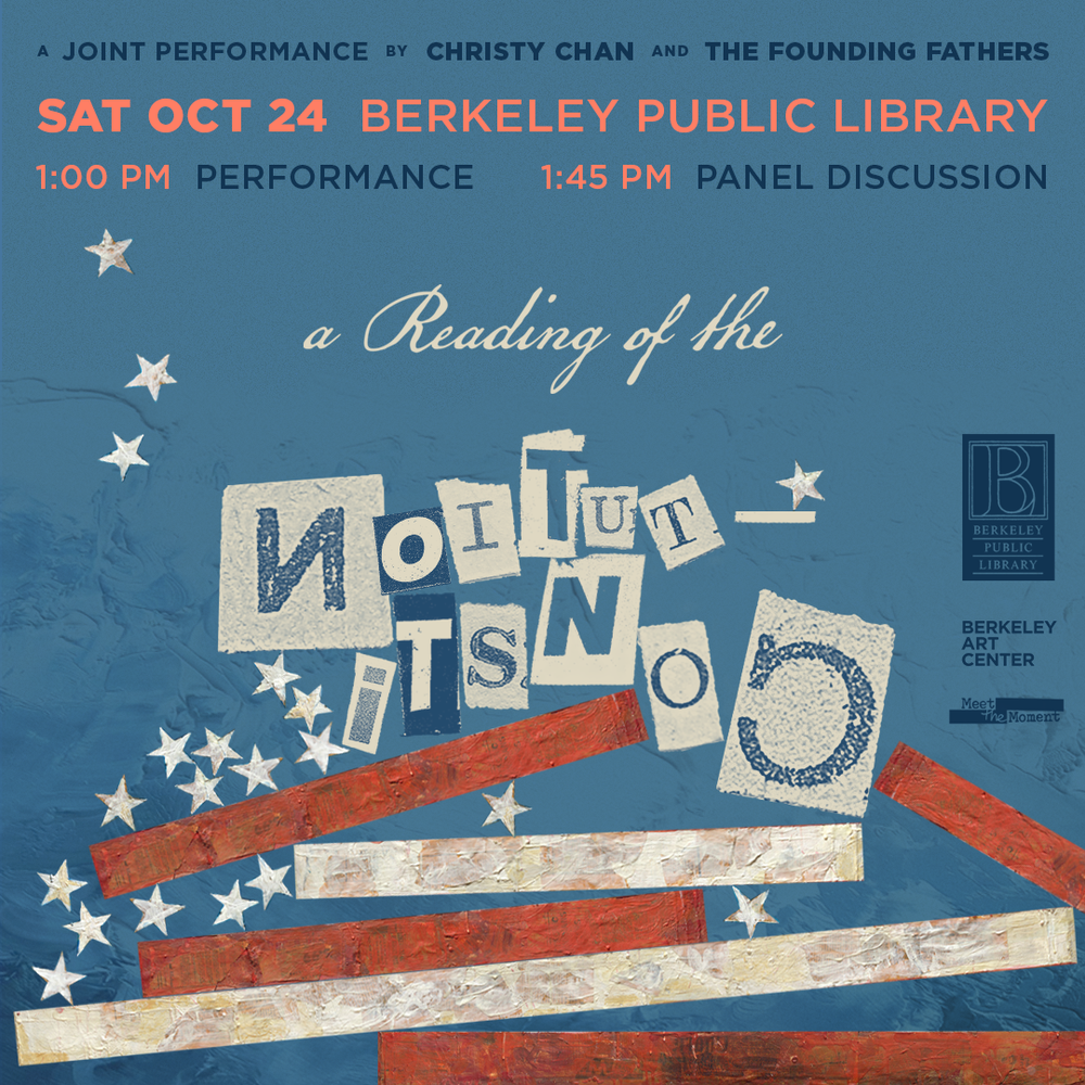 Berkeley Art Center Presents | WEST COAST PREMIERE PERFORMANCE: A Reading of the Noitutitsnoc @ Berkeley Public Library