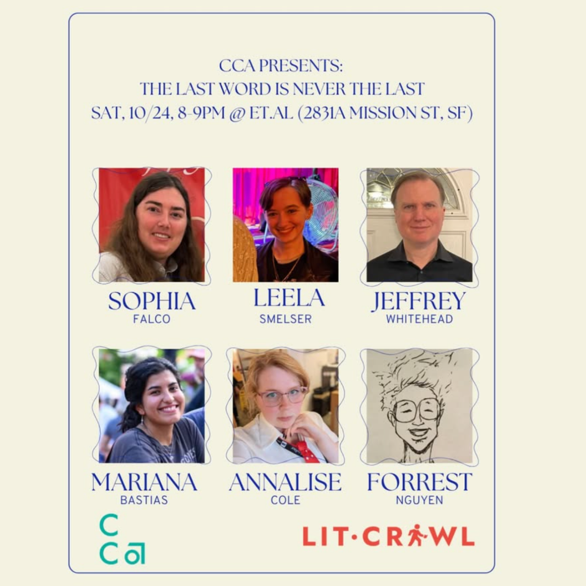 CCA Presents: The Last Word is Never the Last — Readings @ Et al.