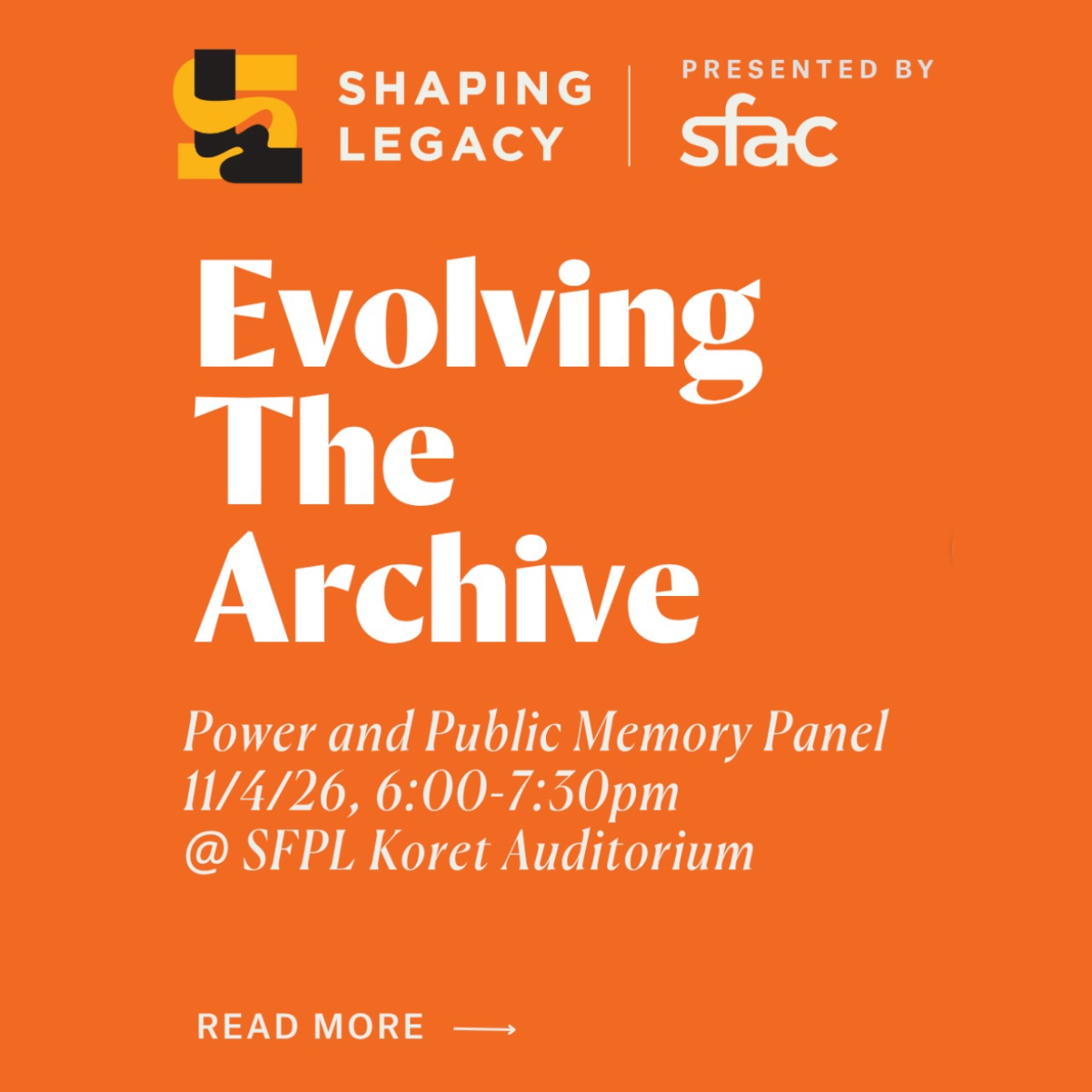 SFAC Presents: Evolving the Archive | Power and Public Memory Panel @ SFPL