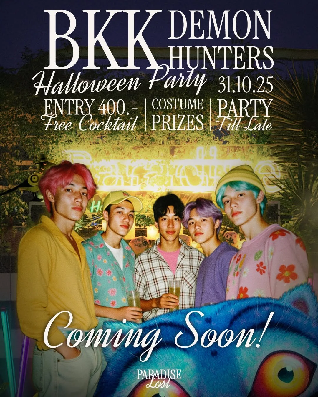 Coming soon&hellip; the night you&rsquo;ve been waiting for. Halloween is about to ignite above the city, and the rooftop is gearing up for chaos, costumes, and creatures of the dark.

🗓️ 31st October 2025
🎟️ Entry: 400 THB (includes 1 cocktail of 