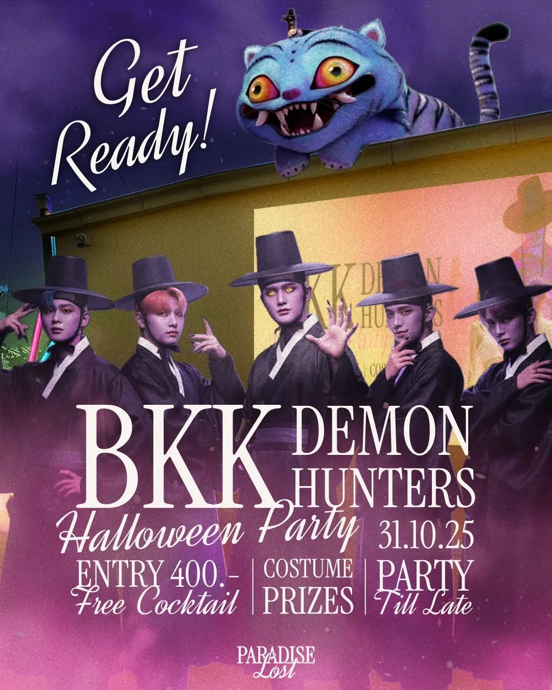 Some nights are meant to be remembered. This Halloween, our rooftop transforms into a realm where hunters and demons collide and only those who dare step into the shadows will witness it.

🗓️ 31st October 2025
🎟️ Entry: 400 THB (includes 1 cocktail