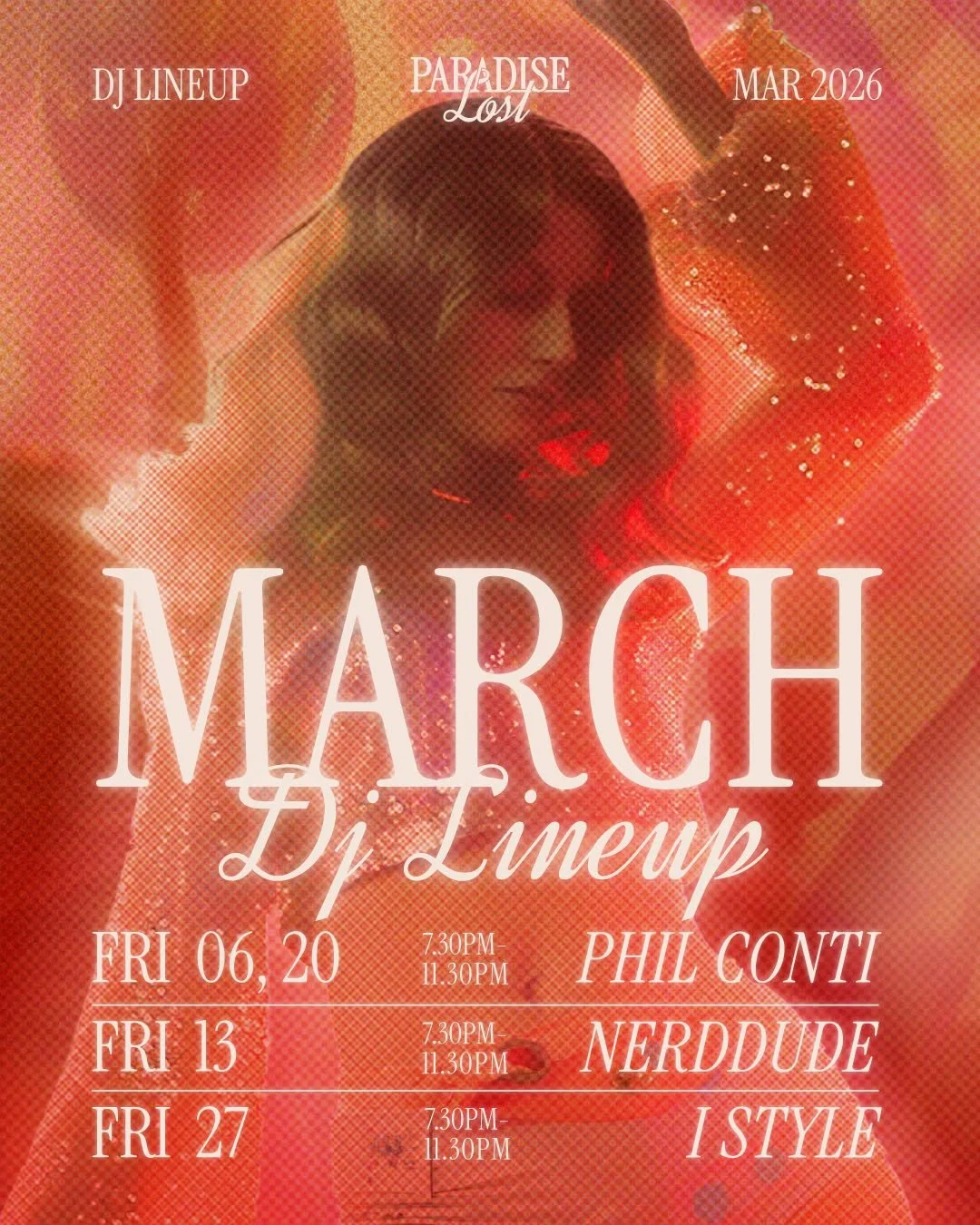 The 80s never sounded this good when the weekend begins. March rolls in and the rooftop turns up the volume on every Friday night with retro remixes, good vibes, and the only soundtrack that matters after dark.

🪩 Fri 06 &amp; 20: PHIL CONTI | 7:30 