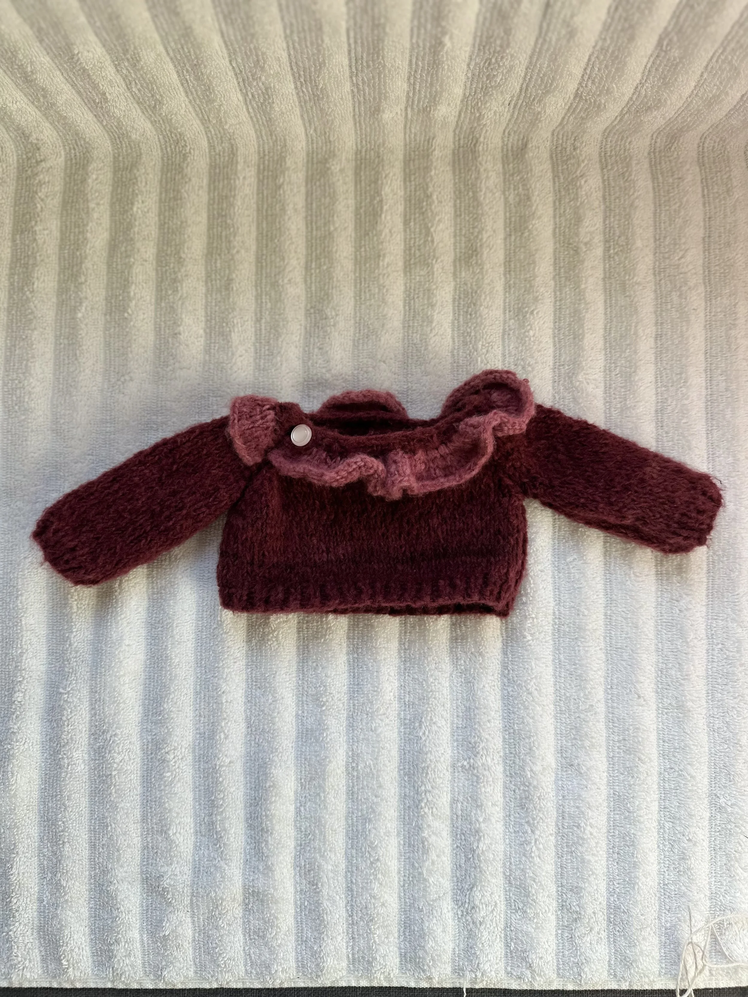 Hand-knitted Ruffle Sweater top