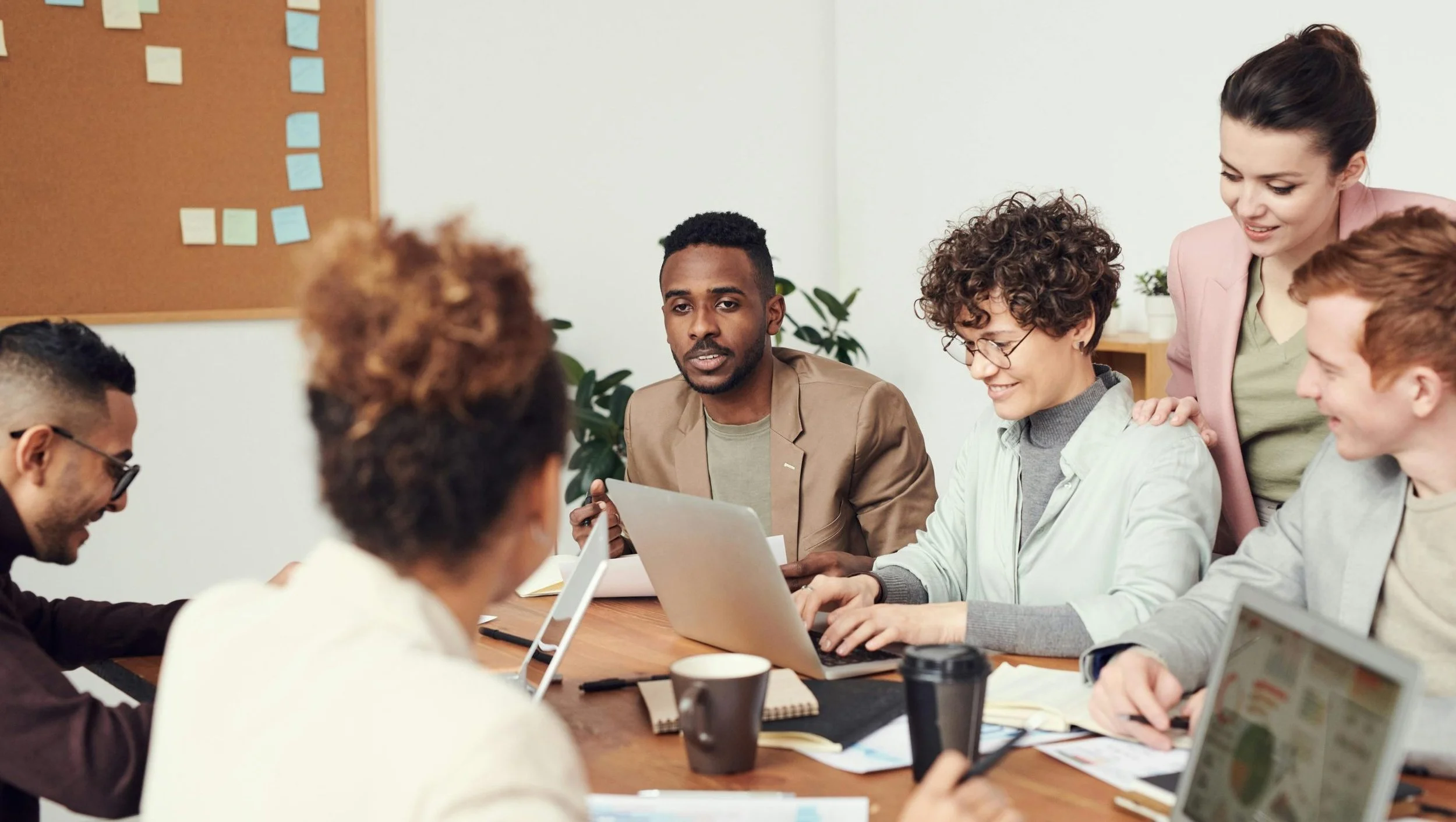 People working in office
