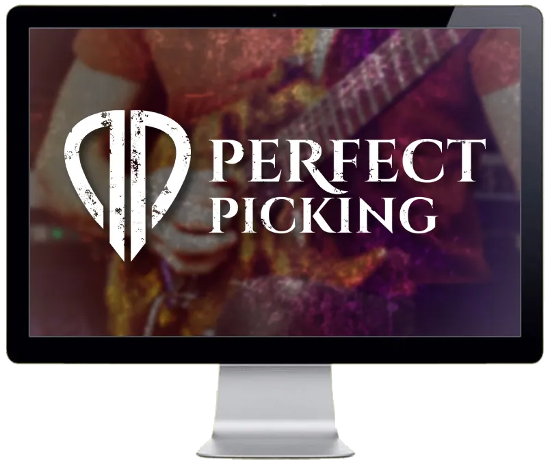 Perfect Picking course and logo shown on iMac