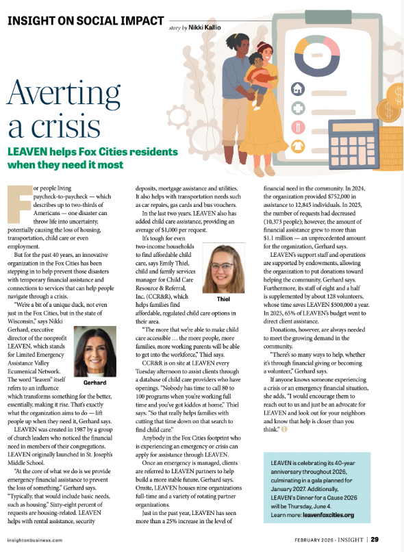 Image of LEAVEN feature article in Insight on Business magazine