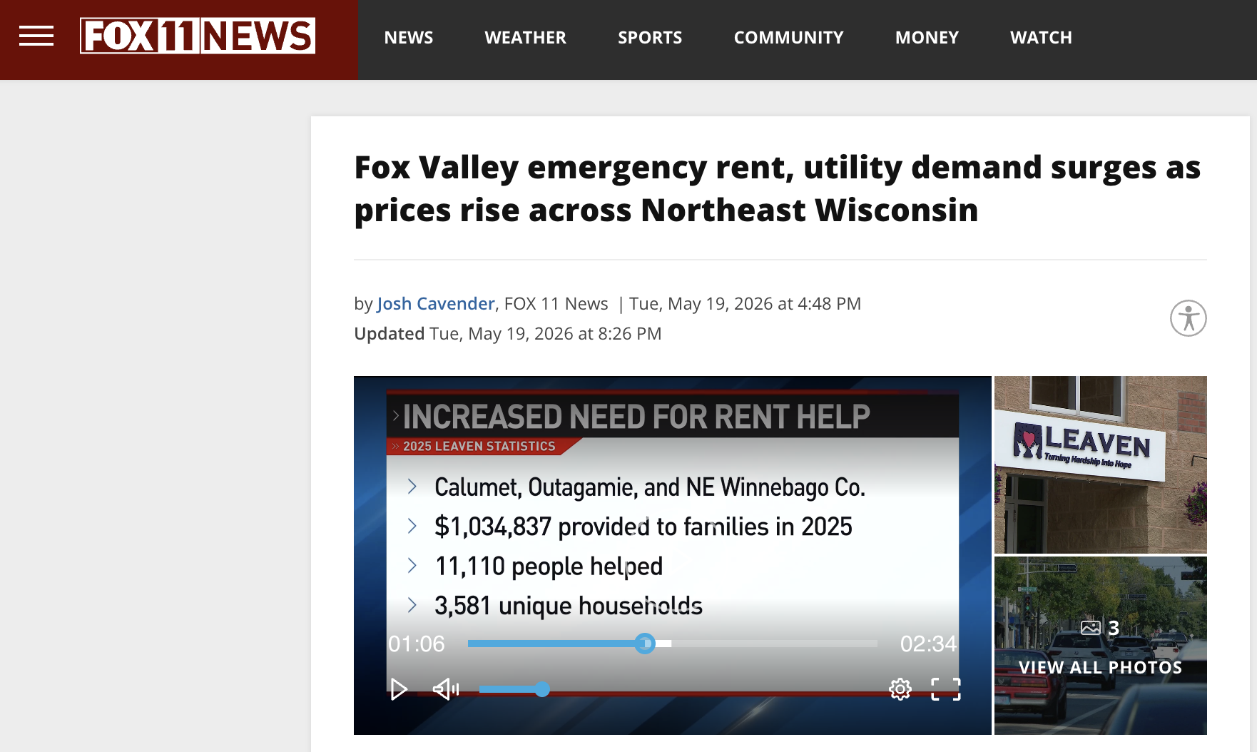 In the News: LEAVEN helps to bridge financial gaps amid rising gas prices, home costs