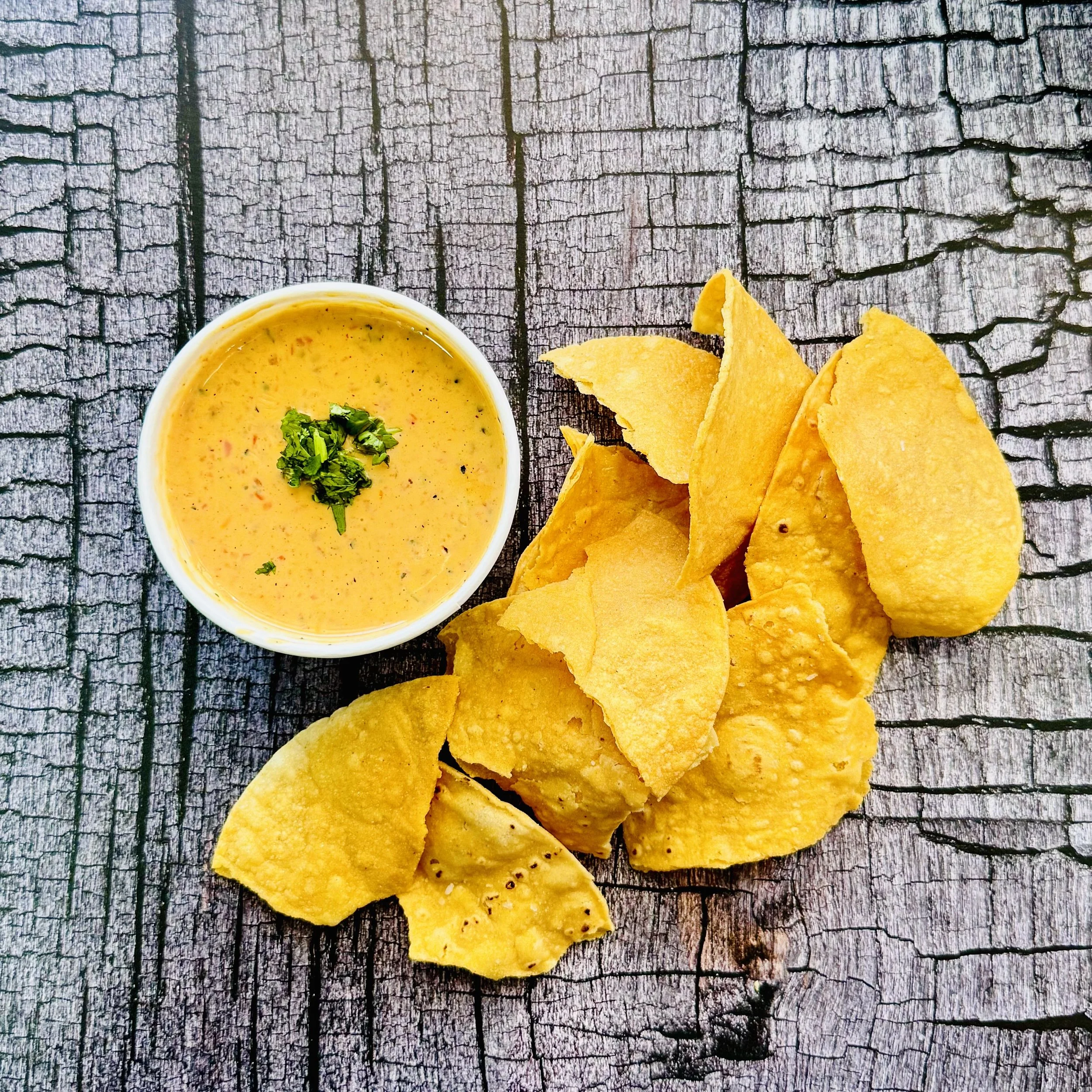 Abuela Chips with Queso