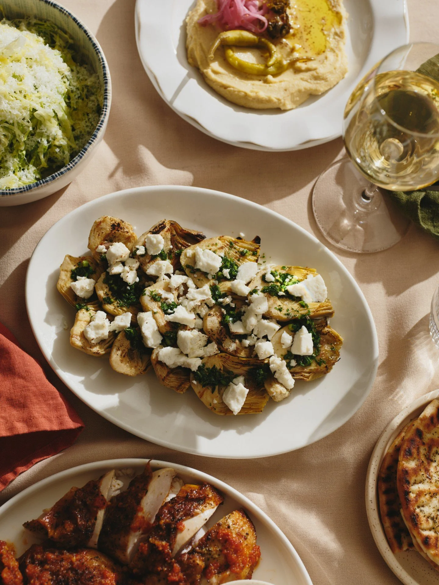 Aginares. Artichokes done the Etheus way. Light, earthy, and full of heart.