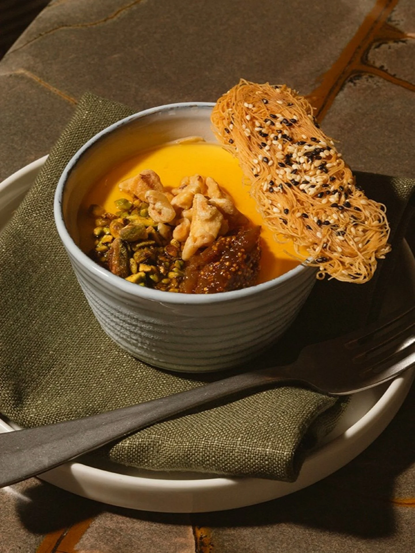 Karydopita. Layered walnut and honey cake, gently sweet and full of depth.