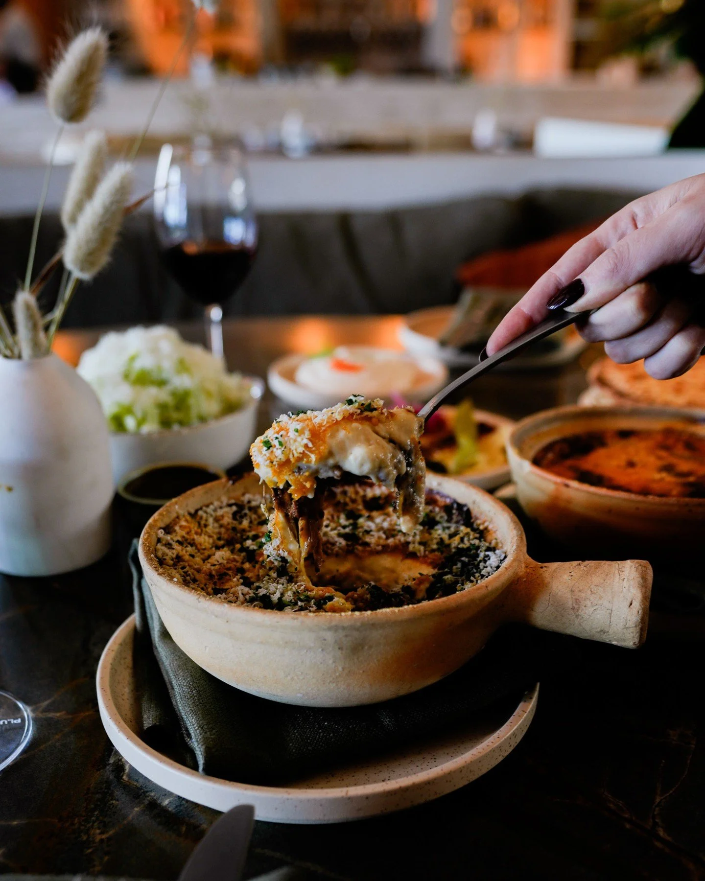 A proper Thursday dinner starts with the claypot. Join us weekly for Etheus Moussaka Night with pita, dips and salad for $39pp.
