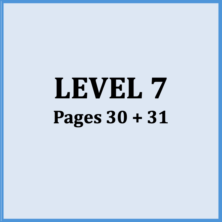 Screenshot of a page indicating Level 7, pages 30 and 31.