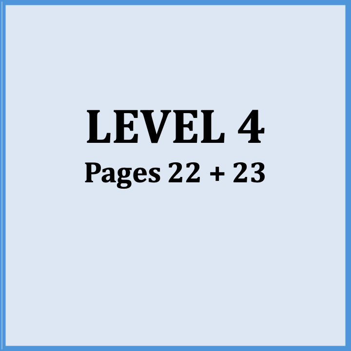 Page from a book or document indicating Level 4, Pages 22 and 23.