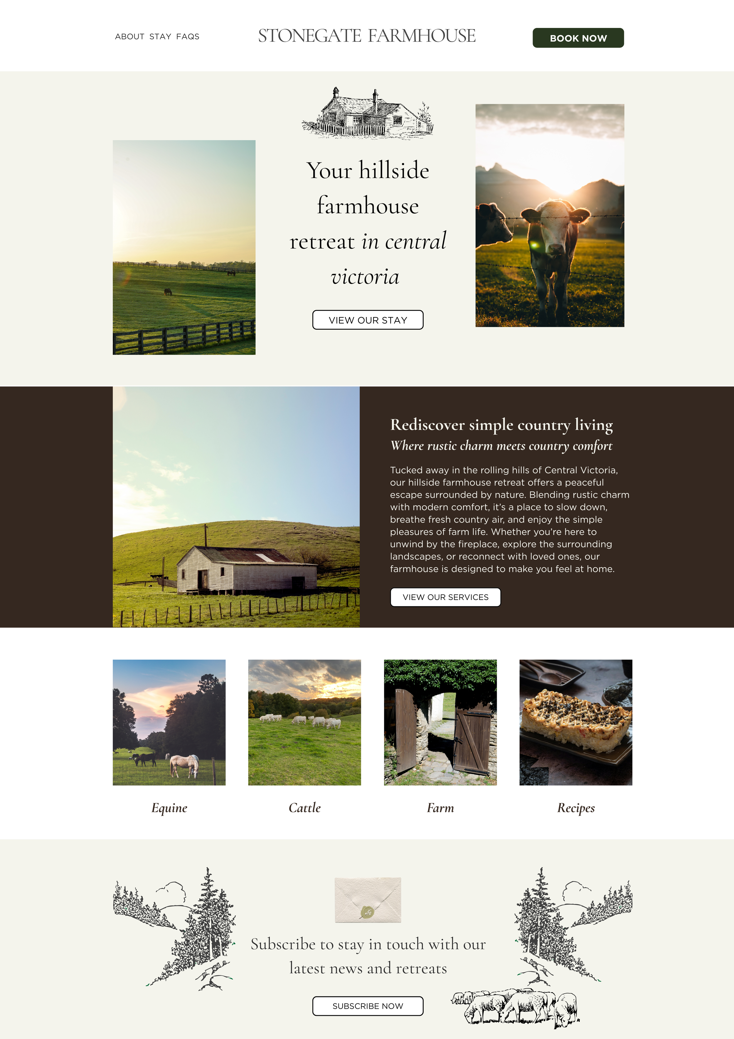 Stonegate Farmhouse Website Design