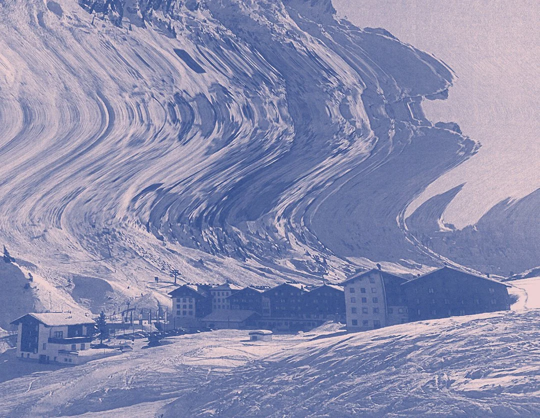 Distorted mountains in Zurs - purple