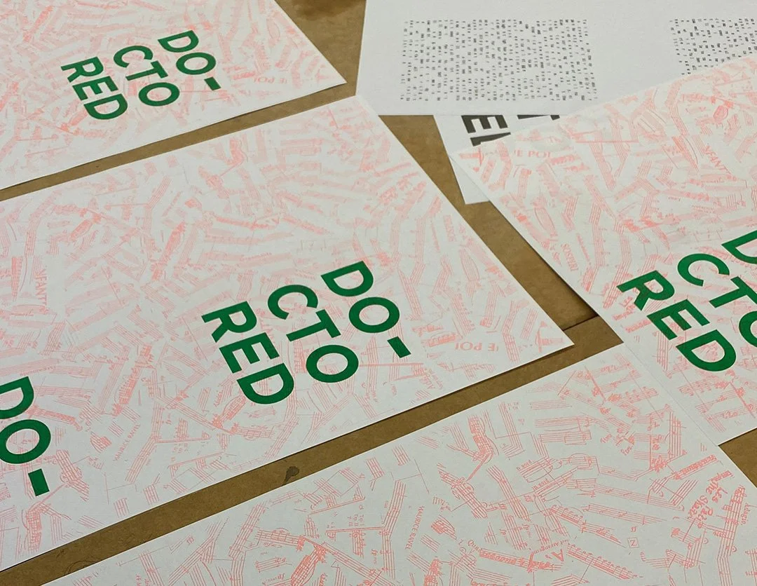 Doctored issue #2: riso prints of original colour palette direction