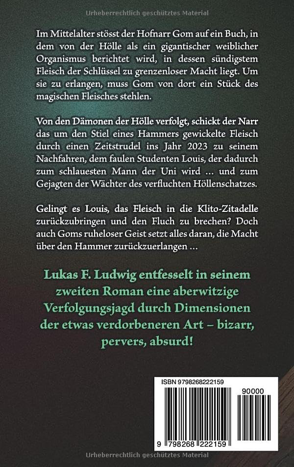 Rückseite Horrorbuch Der Fleischhammer von Lukas F. Ludwig
