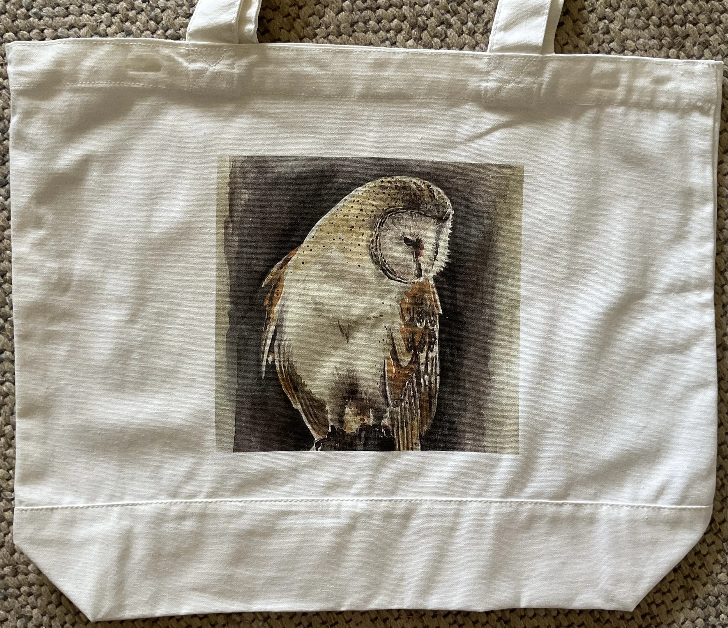 “Patience” large cotton tote