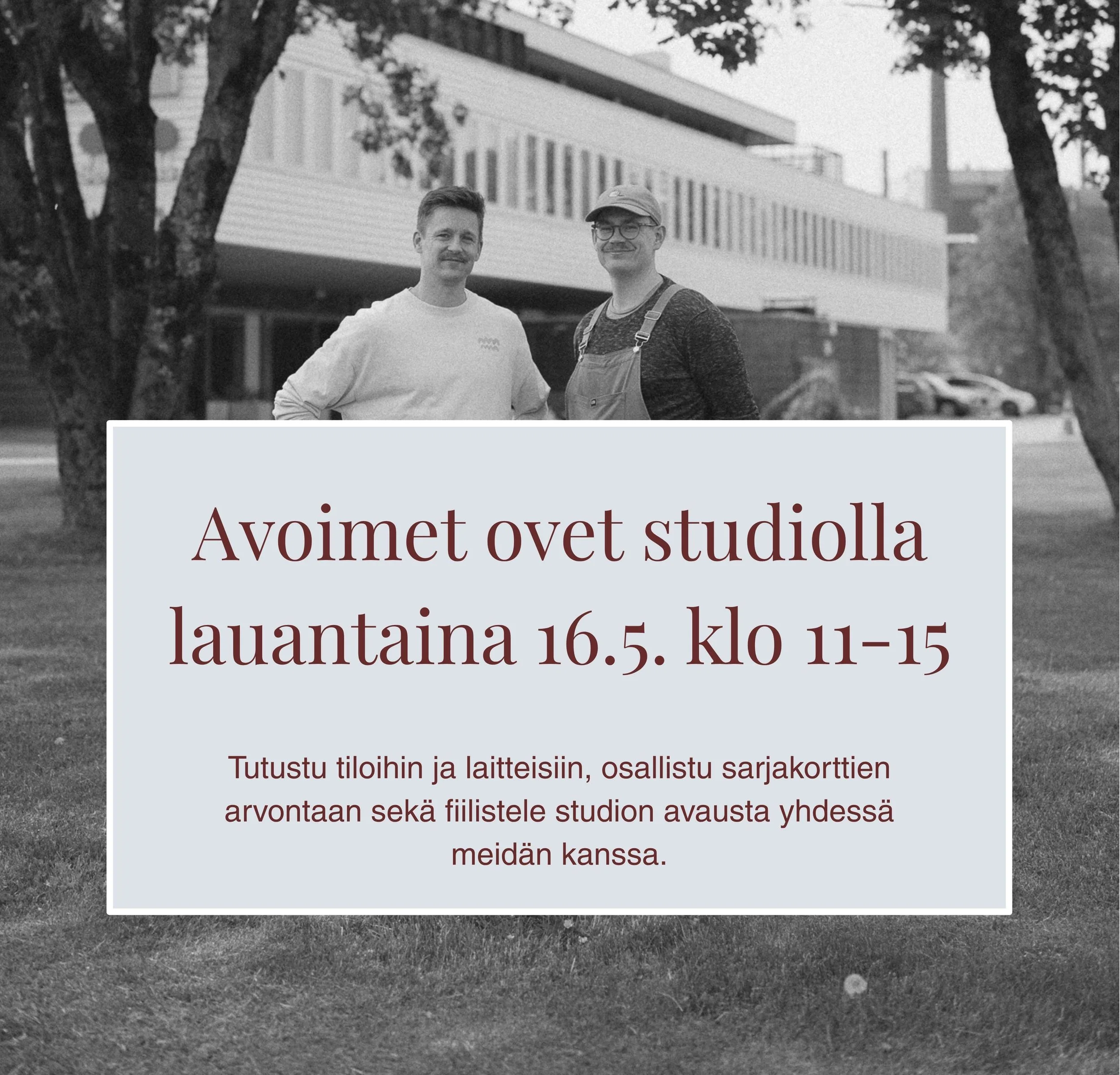 Studion avoimet ovet Salon Seiskan yhteydessä