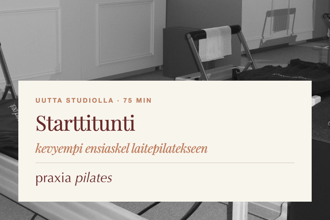 Uusi, kevyempi tapa kokeilla laitepilatesta – tervetuloa Starttitunnille