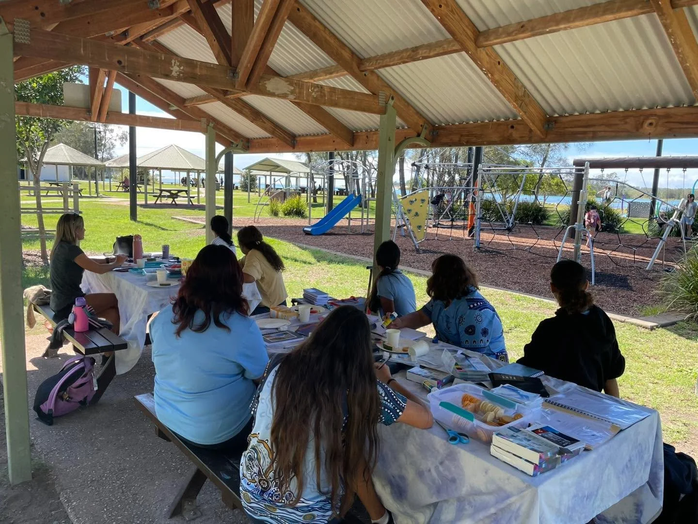 Last week we also welcomed the Nambucca Sista Business girls for their first gathering of the year, beginning again together On Country.

There is something different when we meet this way ~ The conversations open gently, and connection starts to for