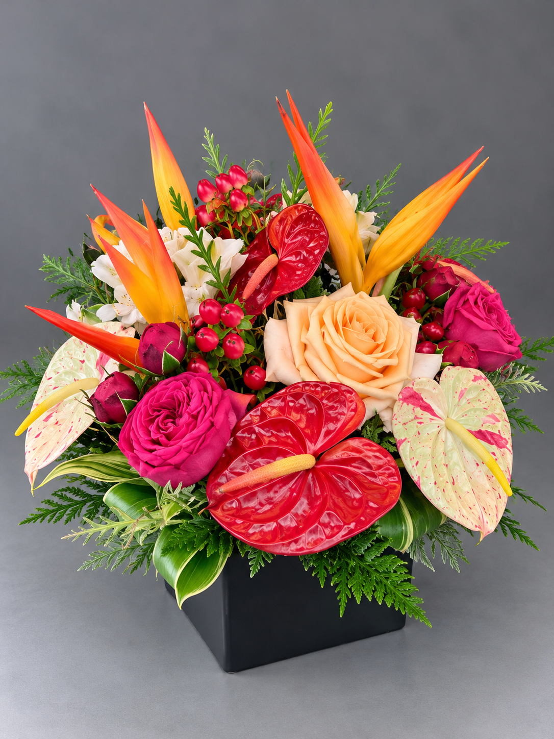 Vibrant Tropical Floral Centerpiece.png