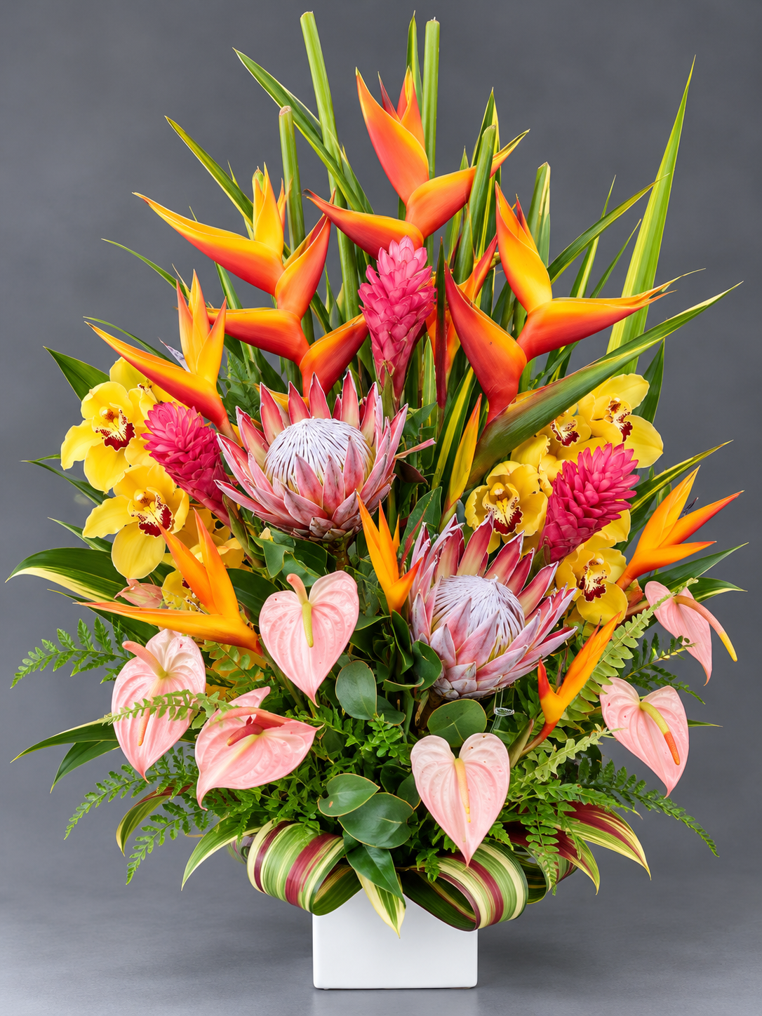 Luxury Tropical Heliconia and Protea Arrangement.png
