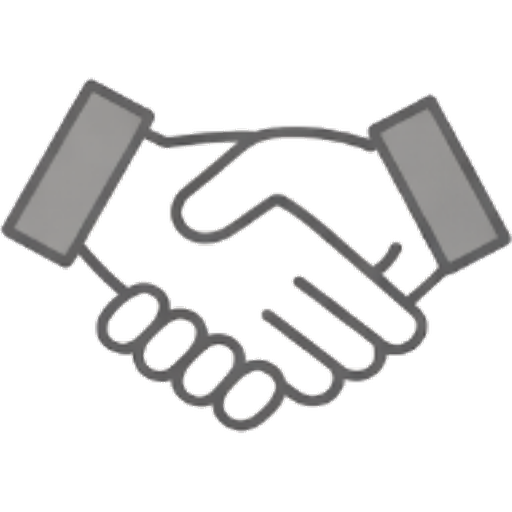 Zeichnung eines Handschlags zwischen zwei Personen, symbolisch für eine Vereinbarung oder Partnerschaft.