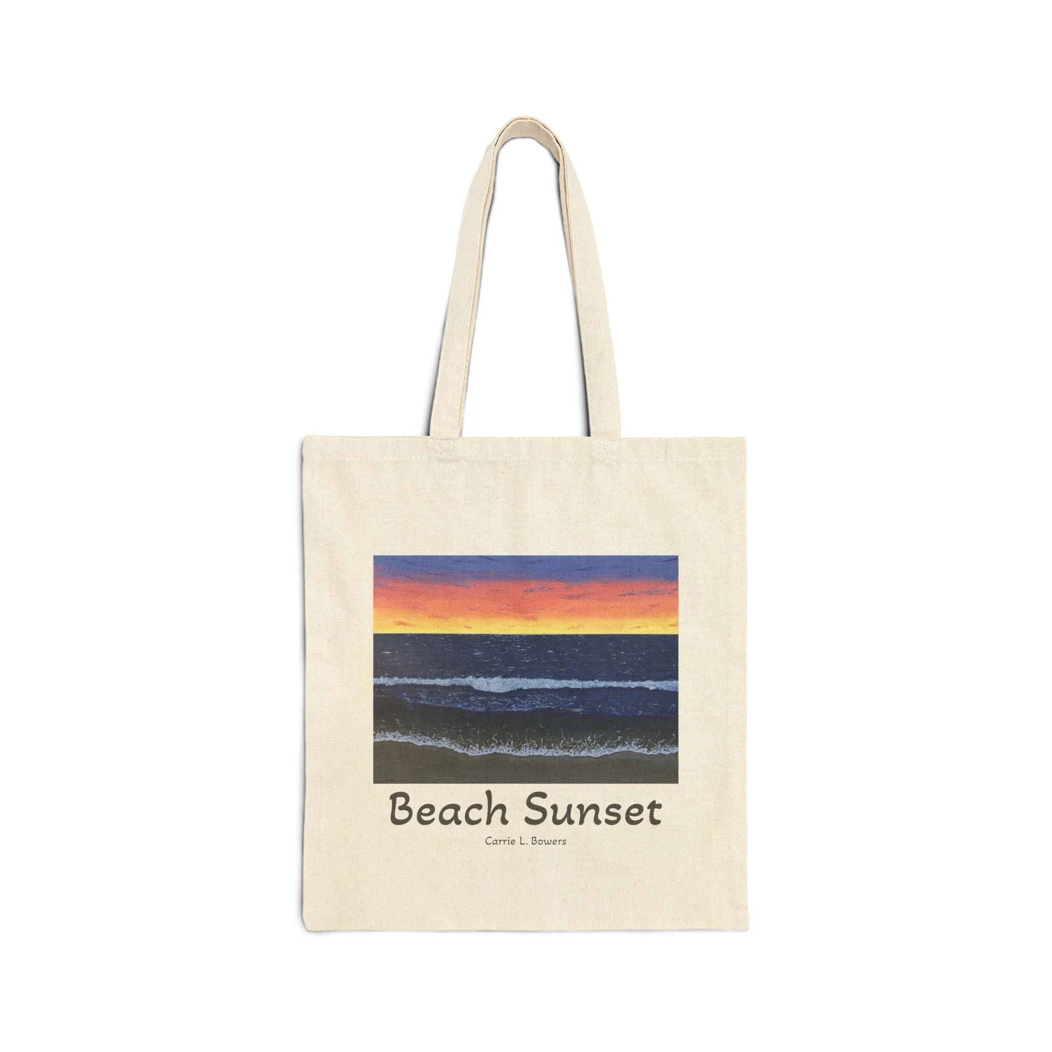 Beach Sunset Canvas Tote Bag