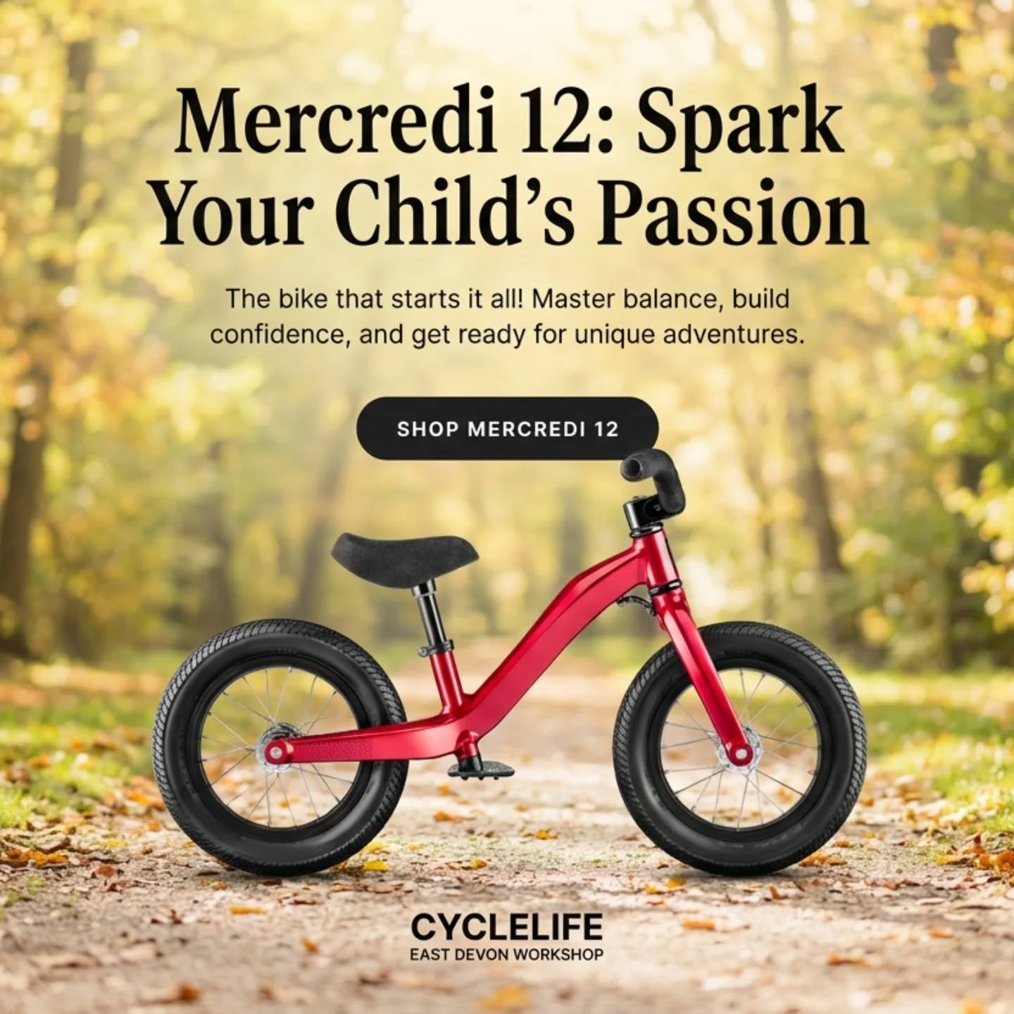 Available in multiple colours, this premium junior balance bike from Moustache is available to order online now.
Link 🔗 in Bio
#balancebike #eastdevon #christmasgifts🎁