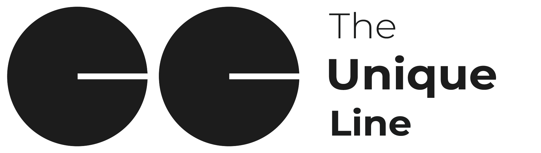 Diagram showing two black circles with horizontal lines through their centers and the text "The Unique Line" to the right