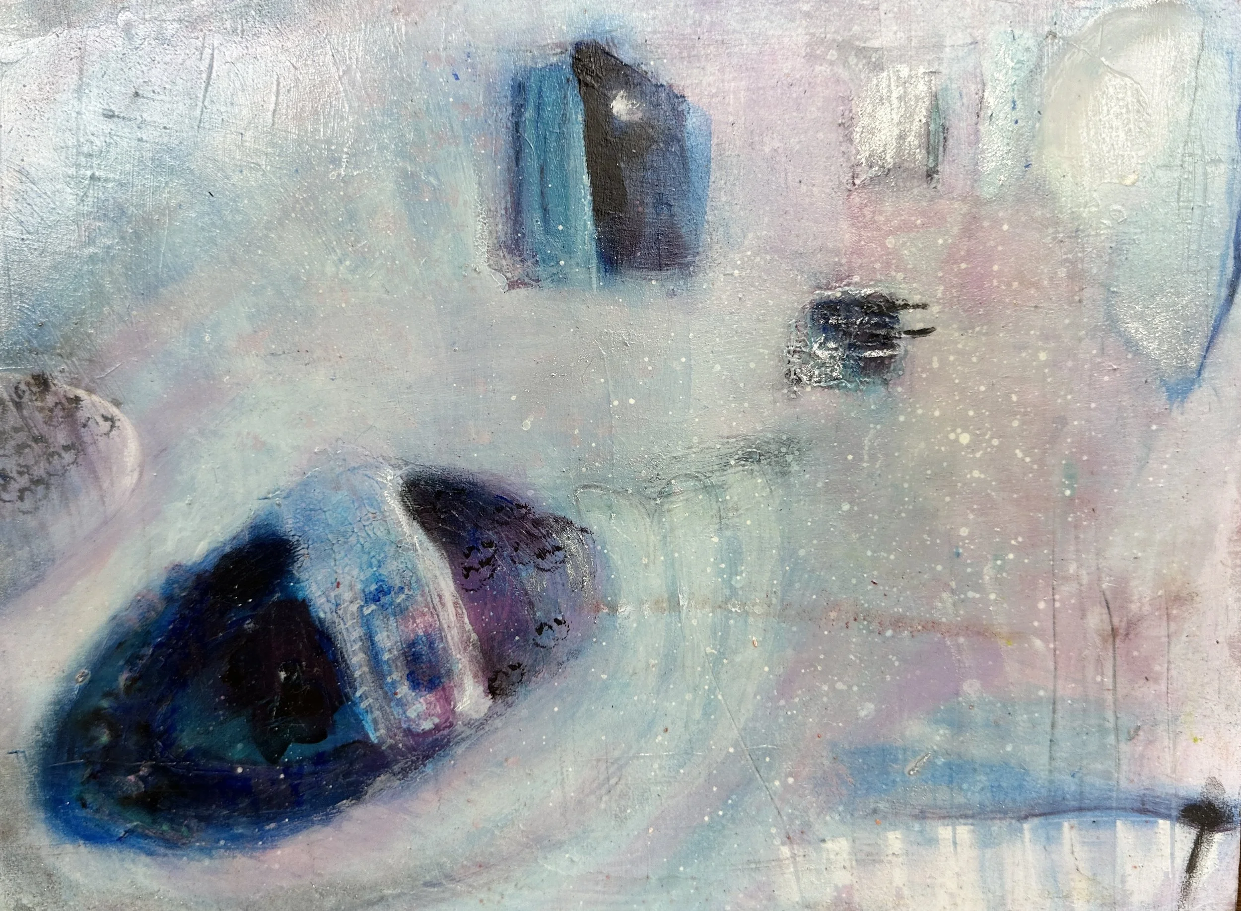 INTEGRATION: Remembering Wholeness: Non duality. Abstract painting depicting non duality emerging from duality