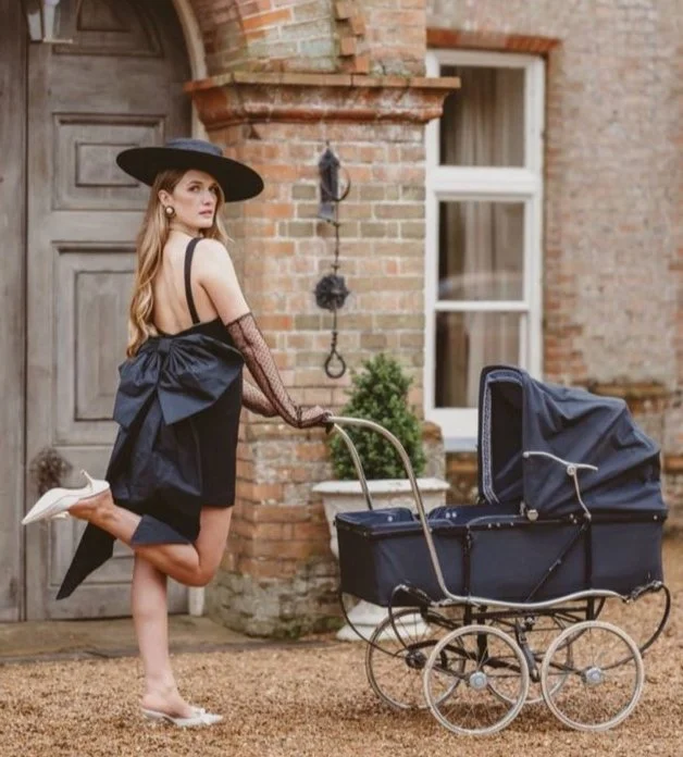 Photoshoot - Black Pedal Straw Boater