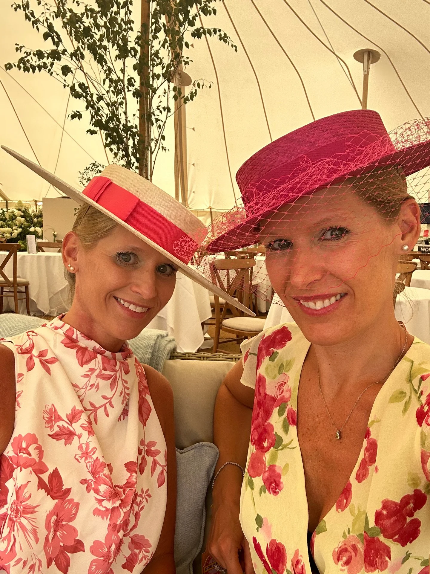 Stunning ladies at the racies wearing Trudy Comfort boaters